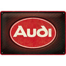 Nostalgic-Art Audi Logo Red Shine Medium Sign (20x30cm)