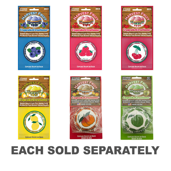 Standard Harvest Fruit Cupcake Baking Cups 32pk