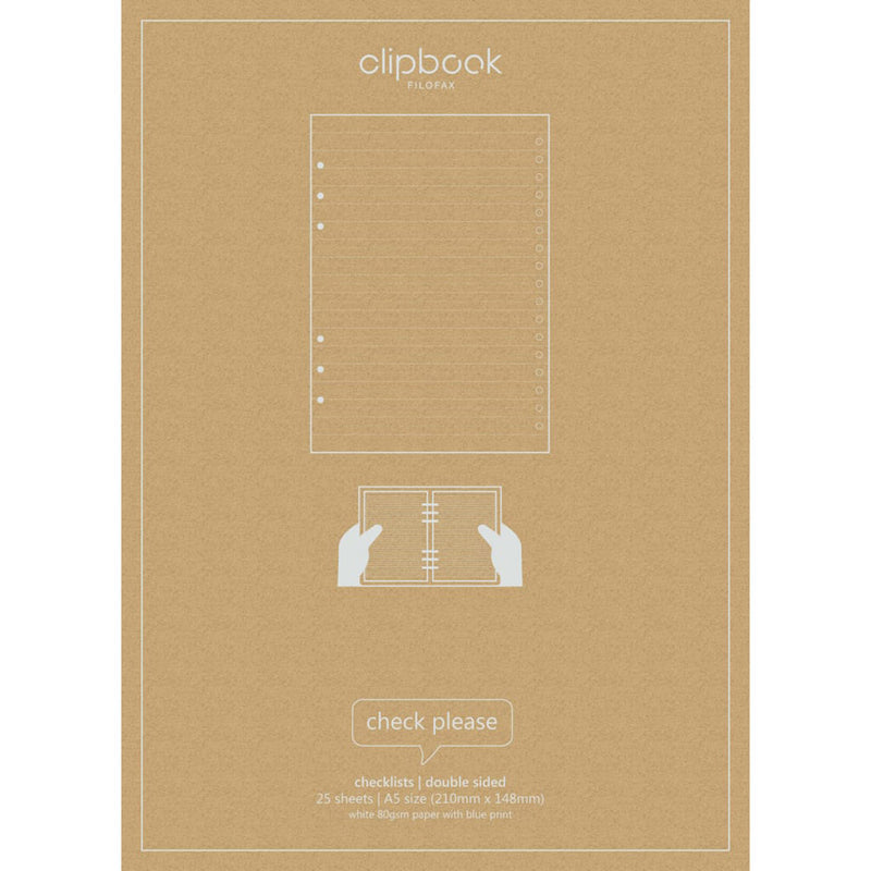 Filofax A5 Clipbook Refill 25pk