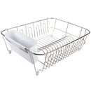 D.LIVERNE Large Dish Drainer Chrome / PVC avec caddie