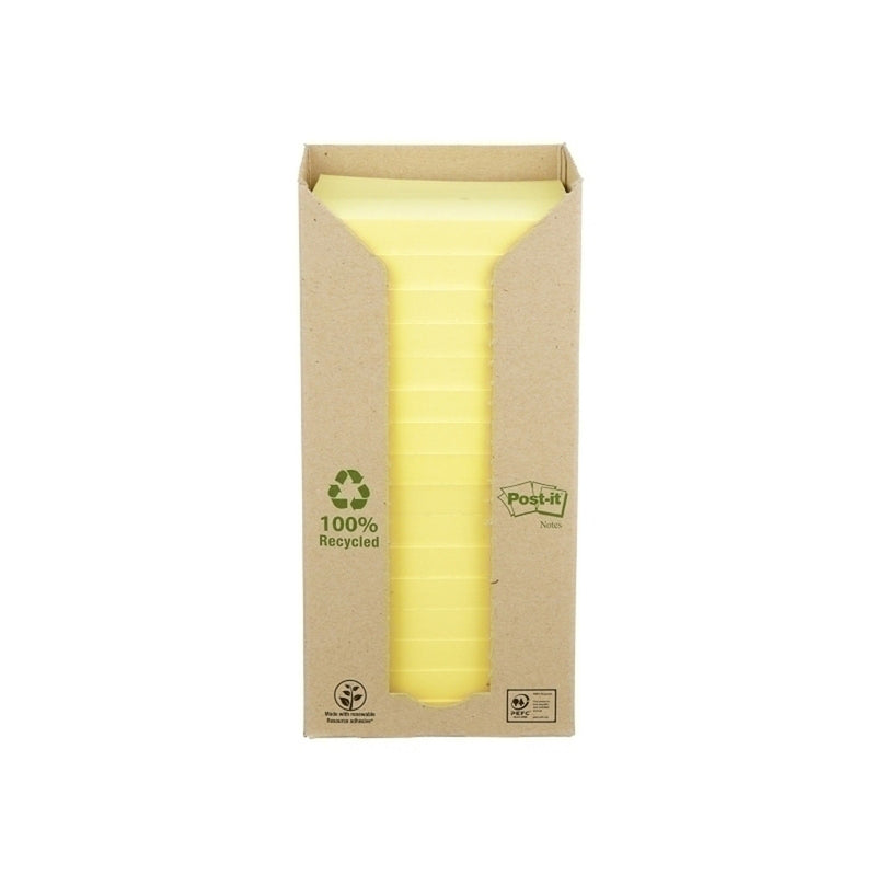 Post-it gerecyclede noten Canary Yellow 16pk