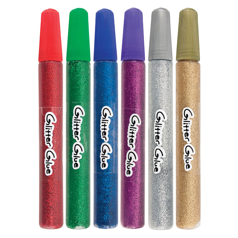 Glitter Glue Pens 6pk