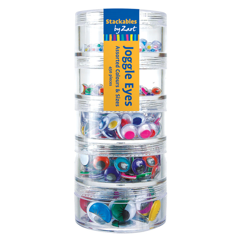 Stackable Coloured Joggle Eyes 450pk