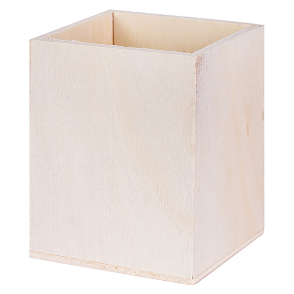 Wooden Pencil Holder (8x8.2x10cm)