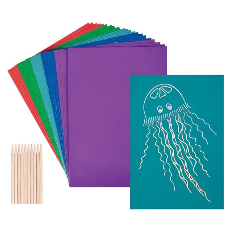 Scratch Coloured Paper A5 20pk