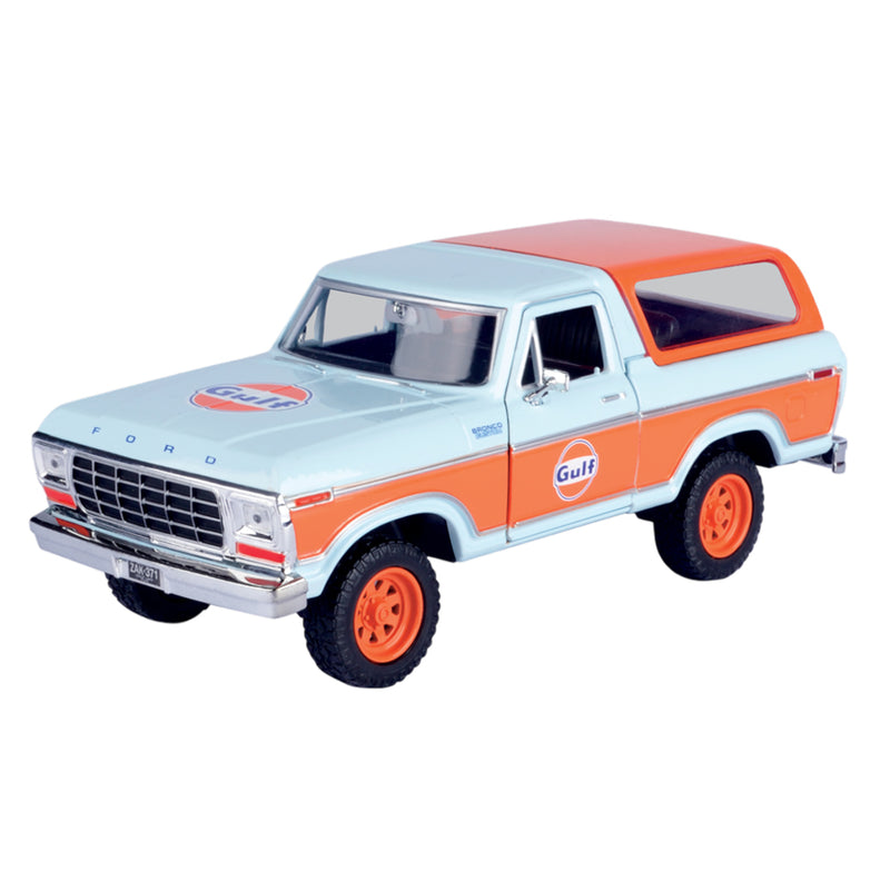 Gulf Collection 1978 Ford Bronco w/ Gulf Livery 1:24 Diecast