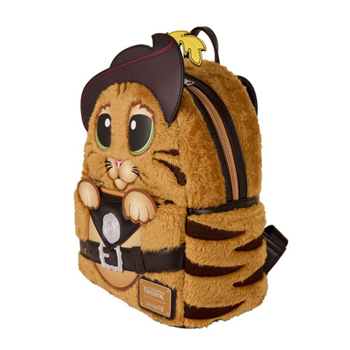 Shrek Puss In Boots Cosplay Faux Fur Mini Backpack