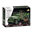 World War 2 Willys MB + Trailer Exclusive (1580 Pcs)