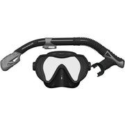 Infinity Adult Dry-Top Mask & Snorkel Set (Black)