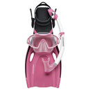 Horizon Junior Dry Silicone Mask, Snorkel & Fin Set (Pink)