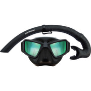 Assassin Adult Silicone Mask & Snorkel Set (Black)