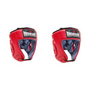Morgan Platinum Open Face Leather Head Guard (Red)