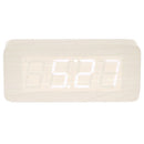 Large LED Wood Cuboid Table Clock