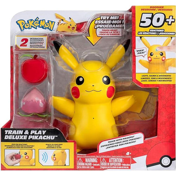 Pokemon Train & Play Deluxe Pikachu Figure