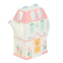 Pastel House Shaped Ceramic Teapot