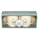 Camping King and Queen Ceramic Couples Mug Set