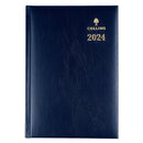 Collins Debden Sterling A5 DTP 2024 Diary (Blue)