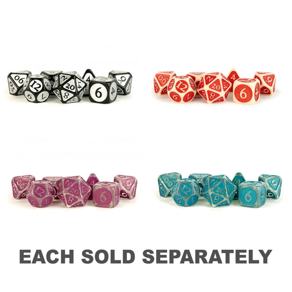 MDG Acrylic Polyhedral Dice Set 16mm