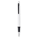 Sheaffer VFM White Lacquer en Black Fountain Pen