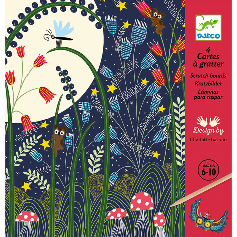 Cartes à Gratter Djeco (Lot de 4 Cartes)