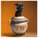 Black Cat Cauldron Trinket Box