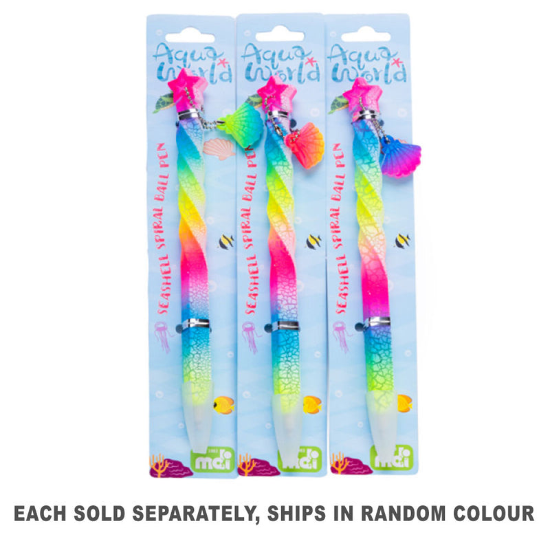 Stylo à bille spirale avec breloque