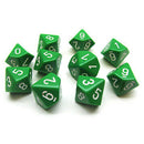 Chessex D10 Polyedrale 10-Die ondoorzichtige set