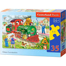 Castorland Green Locomotive Jigsaw Puzzle 35pcs