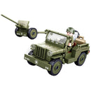 Sluban WWII Willy Jeep with Anti-Aircraft Guns 143pc