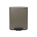 Brabantia bo 2 compartiment pedaal bin 30l