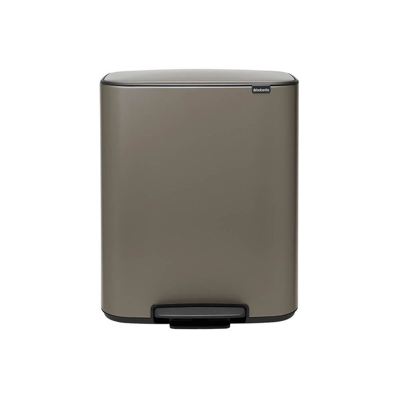 Brabantia bo 2 compartiment pedaal bin 30l