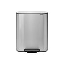 Brabantia bo 2 compartiment pedaal bin 30l