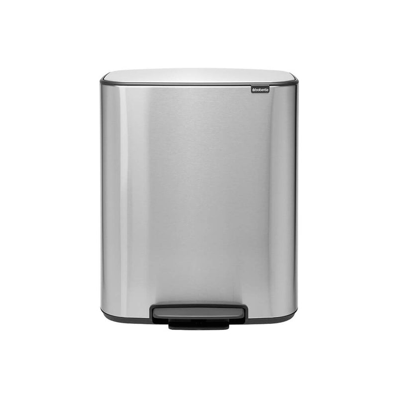 Brabantia bo 2 compartiment pedaal bin 30l