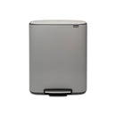 Brabantia bo 2 compartiment pedaal bin 30l