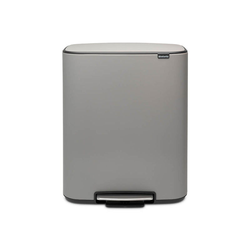 Brabantia bo 2 compartiment pedaal bin 30l