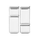 Brabantia stapelbare vierkante bus (set van 4)