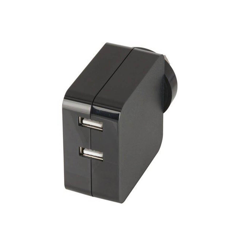 Dual USB -netgoten Power Adapter Black (5VDC)