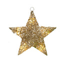 Décoration de Noël en fil de coton étincelant avec lumières