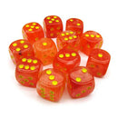 D6 Dice Ghostly Glow 16mm (12 Dice)