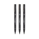 Uni-ball Pin Fineliner Pen Black (Wallet of 3)