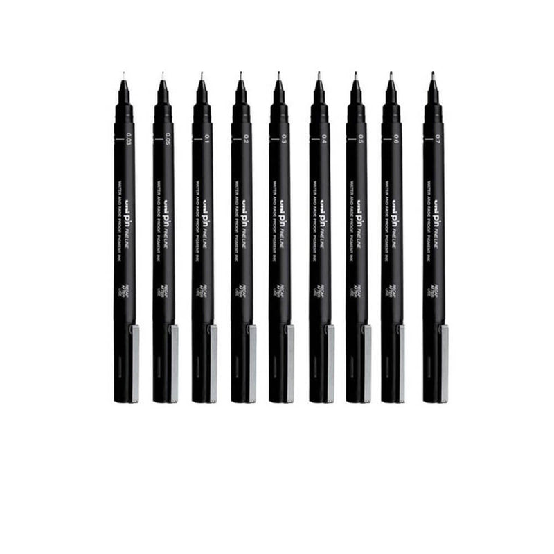 Stylo Fineliner Uni-ball Pin (12pcs)