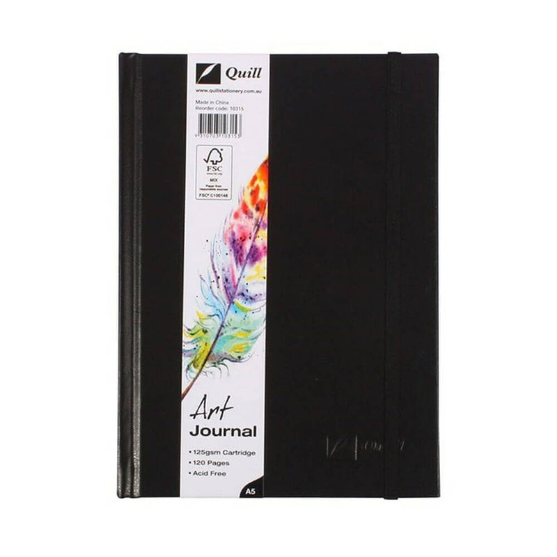 Quill Hard Cover Fermeture Élastique Art Journal 60 feuilles