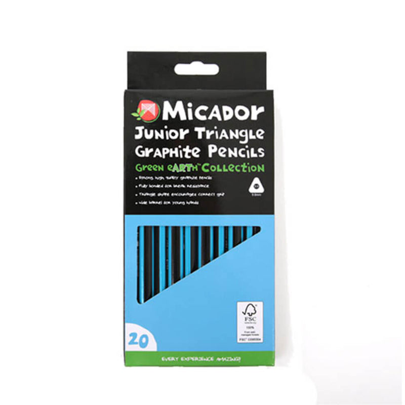 Crayons graphite Micador Junior Triangle (paquet de 20)