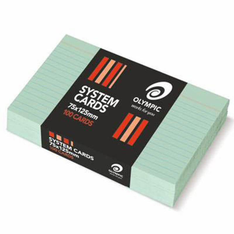 Cartes du système ligné olympique 75x125mm (100pk)